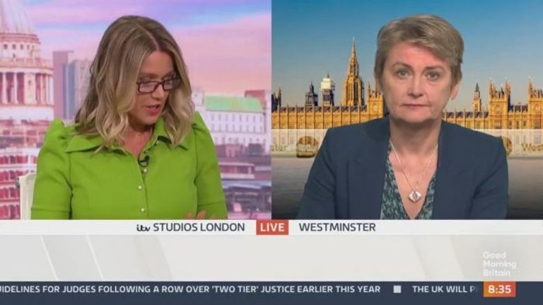 ITV GMB fans fume ‘it’s a DISGRACE’ as they slam ‘farcical’ Yvette Cooper interview: ‘Her husband’s next to the interviewer!’